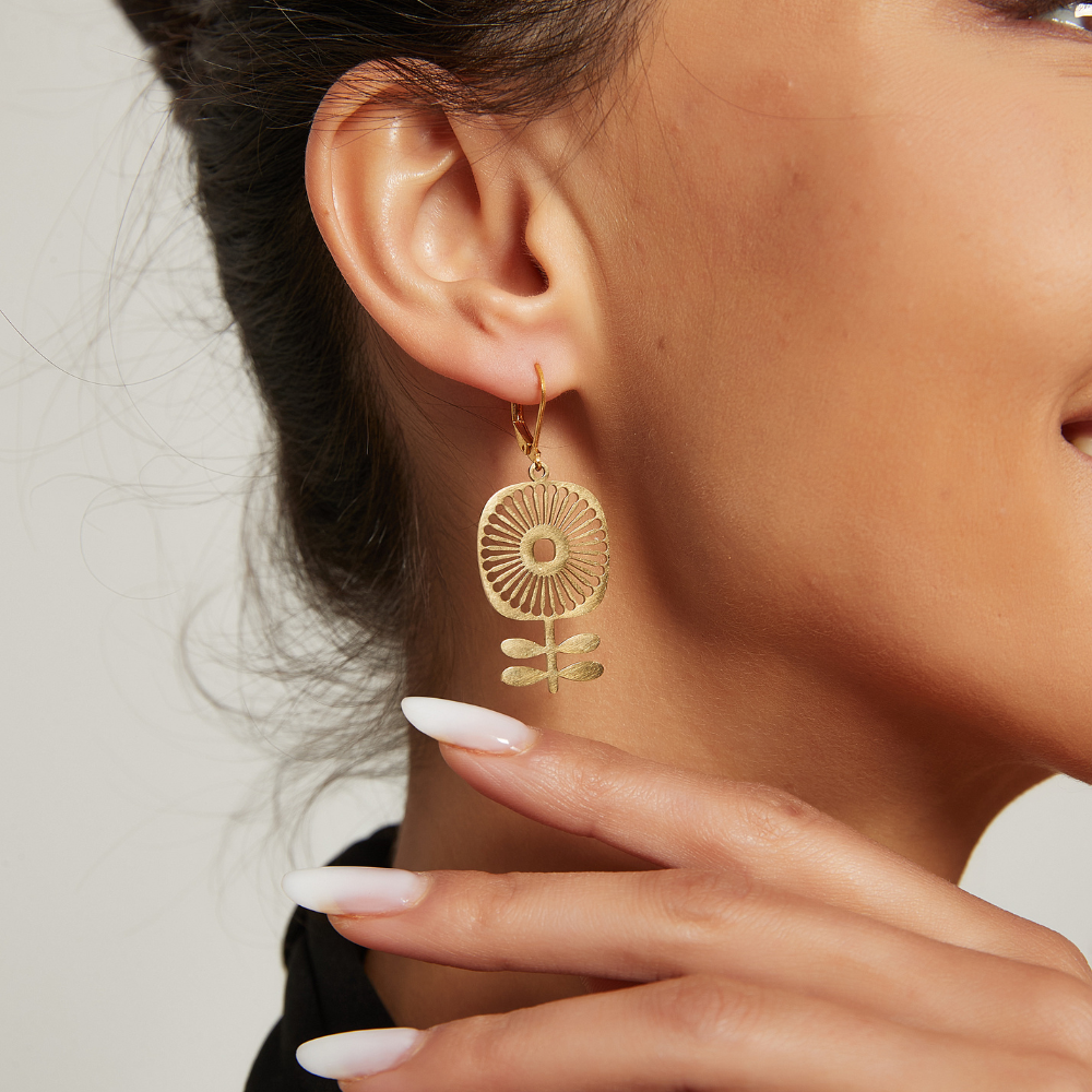 Pendientes Golden Bloom