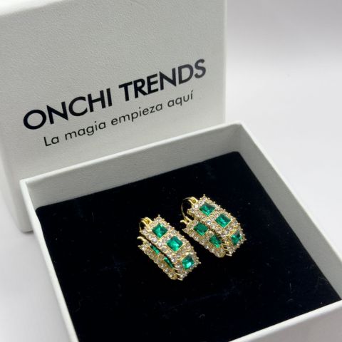 Pendientes Vintage 'Cuadrados de Zirconia' (2x1)