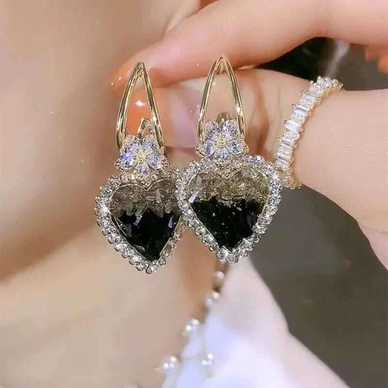 Pendientes Luisa - Circonita negra (2x1)