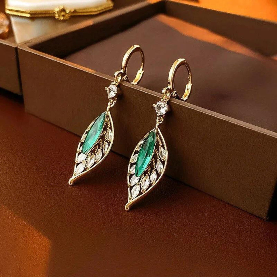 Pendientes 'Hoja de Esmeralda' (2x1)