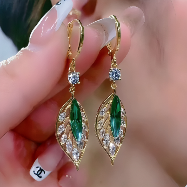 Pendientes 'Hoja de Esmeralda' (2x1)