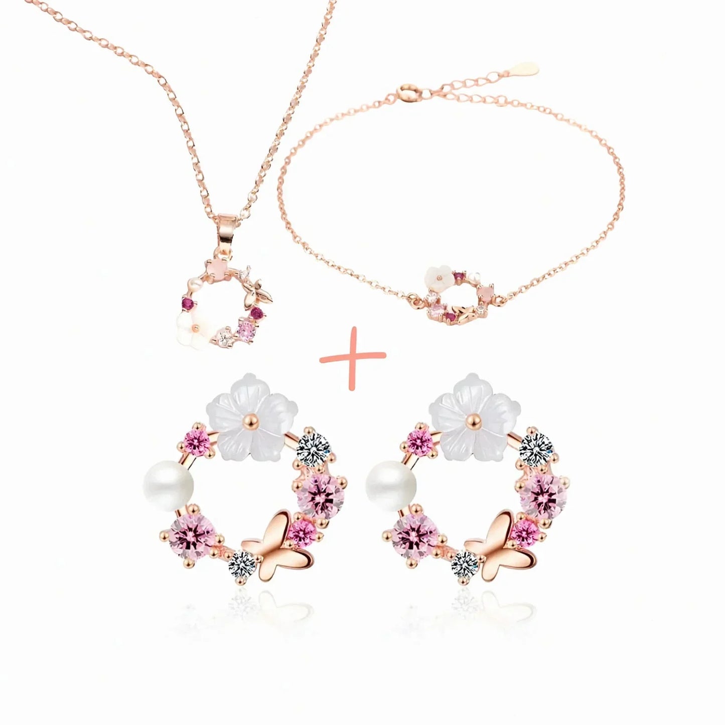 Colección Margarita (Pendientes + Pulsera + Collar)