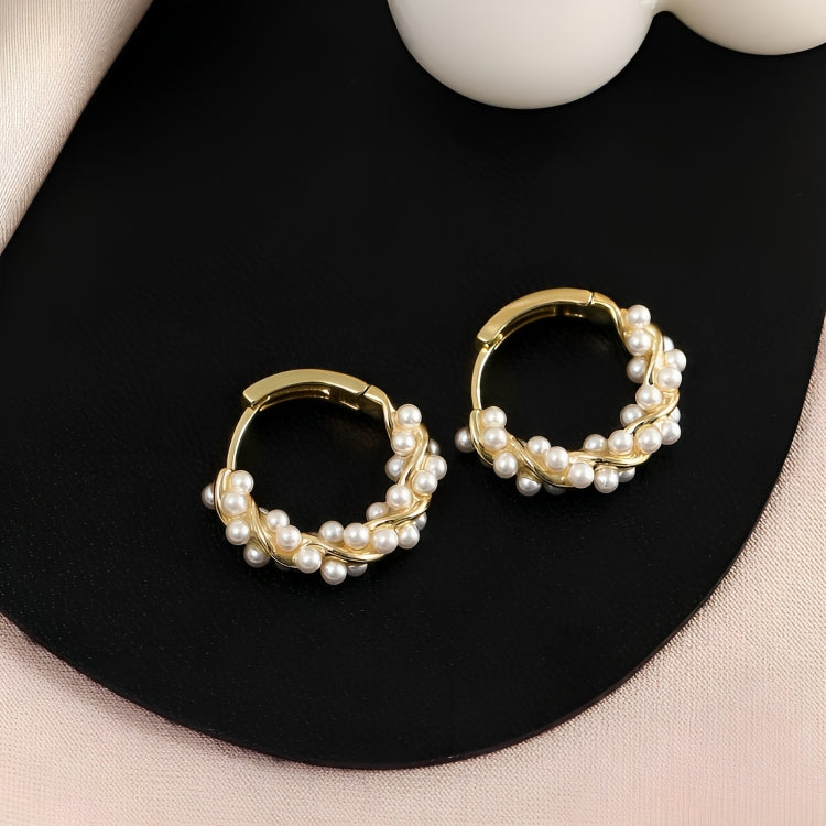 Pendientes de perlas trenzadas (2x1)