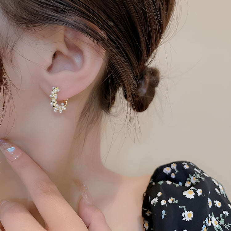 Pendientes de perlas trenzadas (2x1)