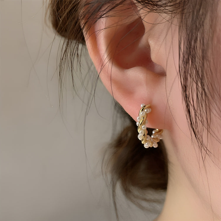 Pendientes de perlas trenzadas (2x1)