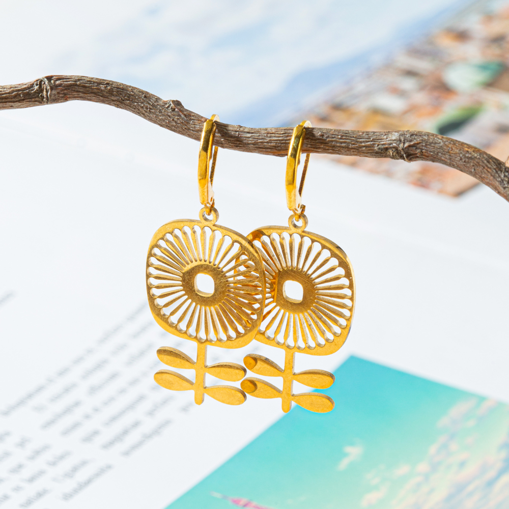 Pendientes Golden Bloom