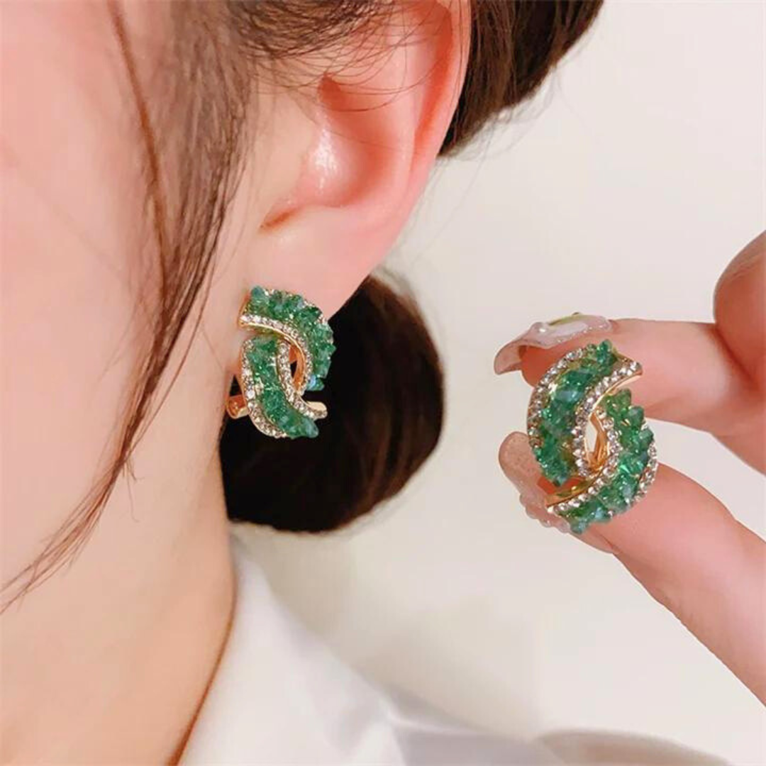 Pendientes Moncler (2x1) - Cristal verde