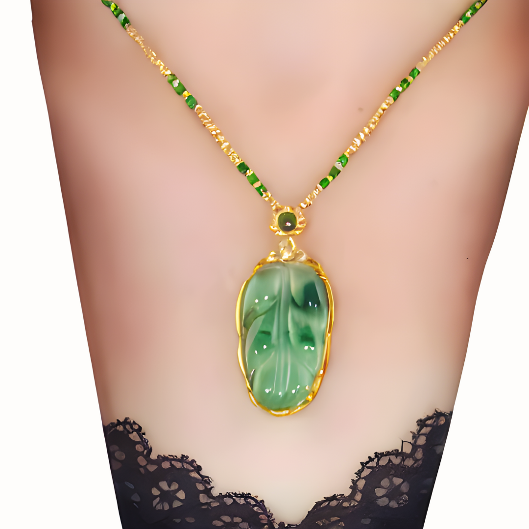 Collar de la Fortuna - Jade natural (2x1)