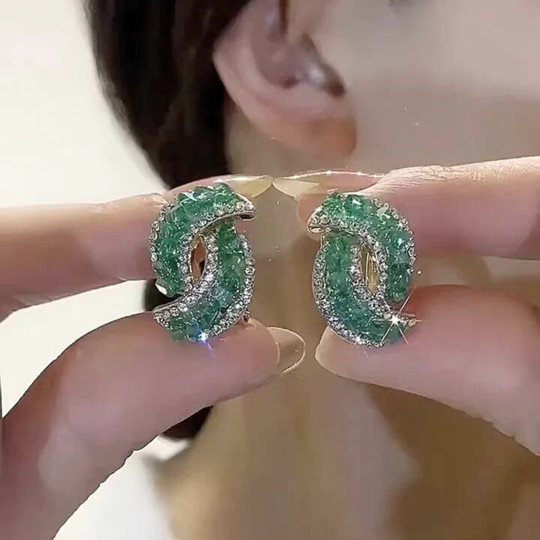 Pendientes Moncler (2x1) - Cristal verde