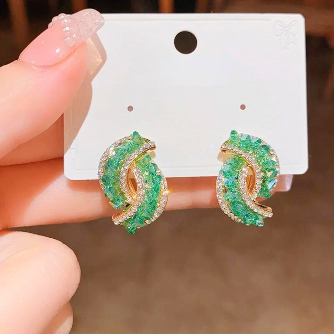 Pendientes Moncler (2x1) - Cristal verde