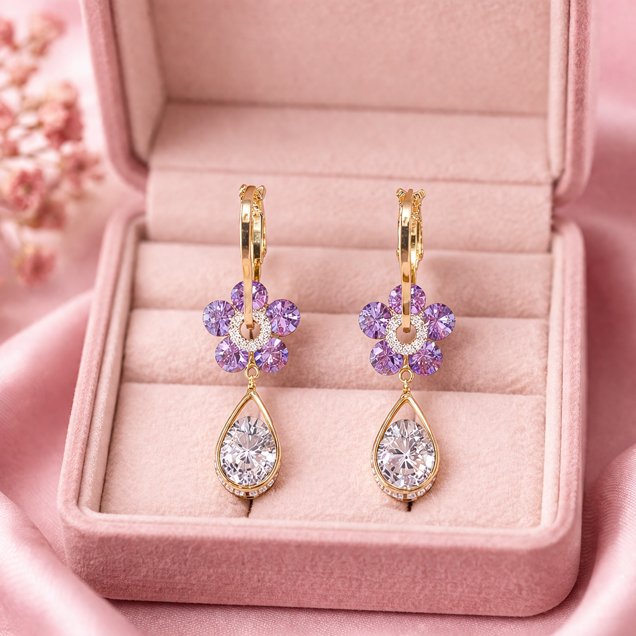 Pendientes 'Flor de Amatista' (2x1)