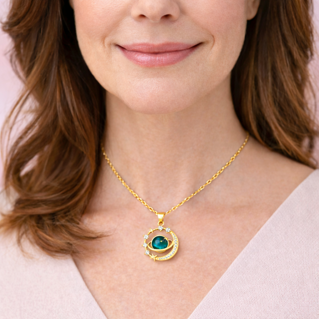 Collar 'Luna de la vida' - Oro 18k
