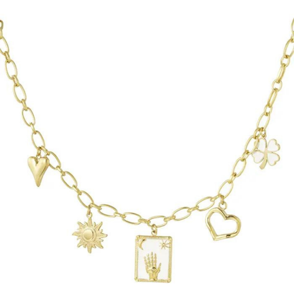 Collar Charm Levanta tu mano - Oro 18k